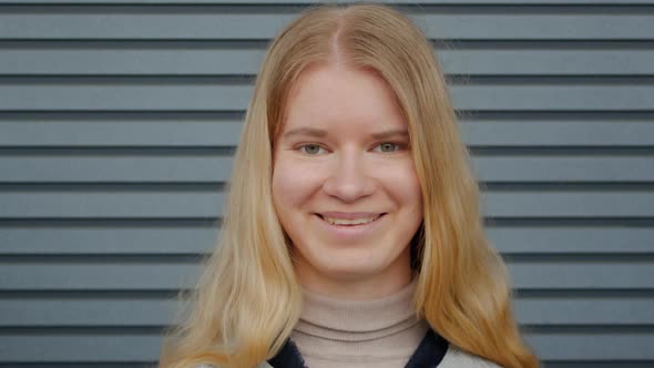 Girl Student with a Central Heterochromia