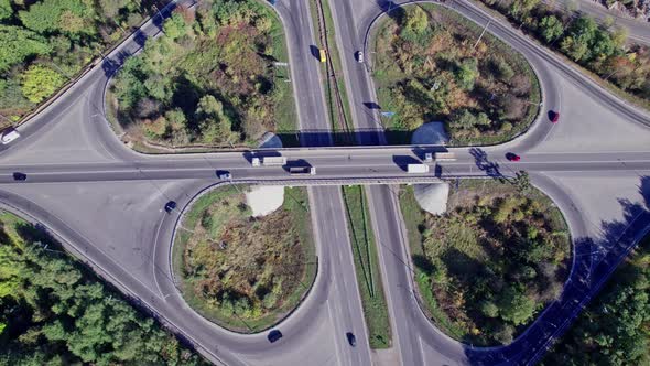 Highway Intersection From the Air