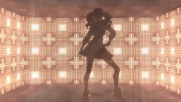 3D Animation K Pop Dancer In Lighting Stage