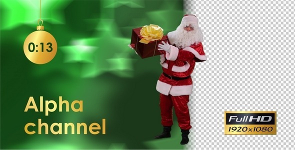 Santa Claus Giving a Gift 1