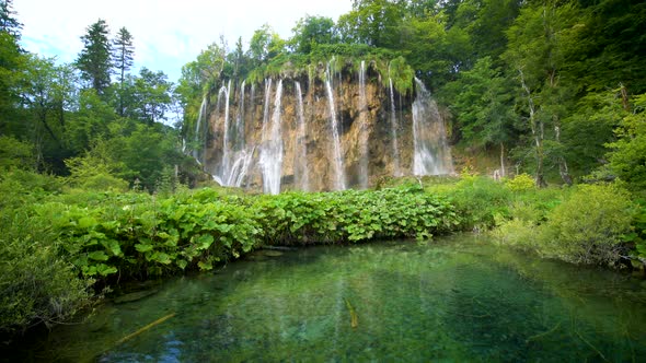 Waterfall in Plitvice Lakes Croatia