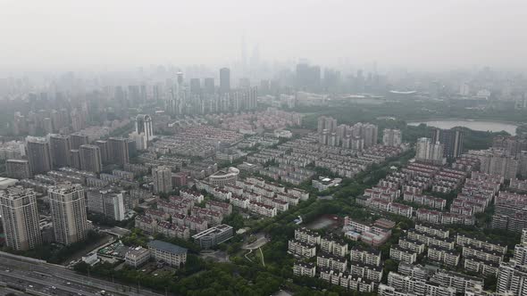 Aerial Shanghai City