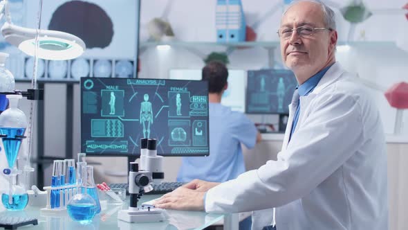 Portrait of Adult Researcher Looking at the Camera alt