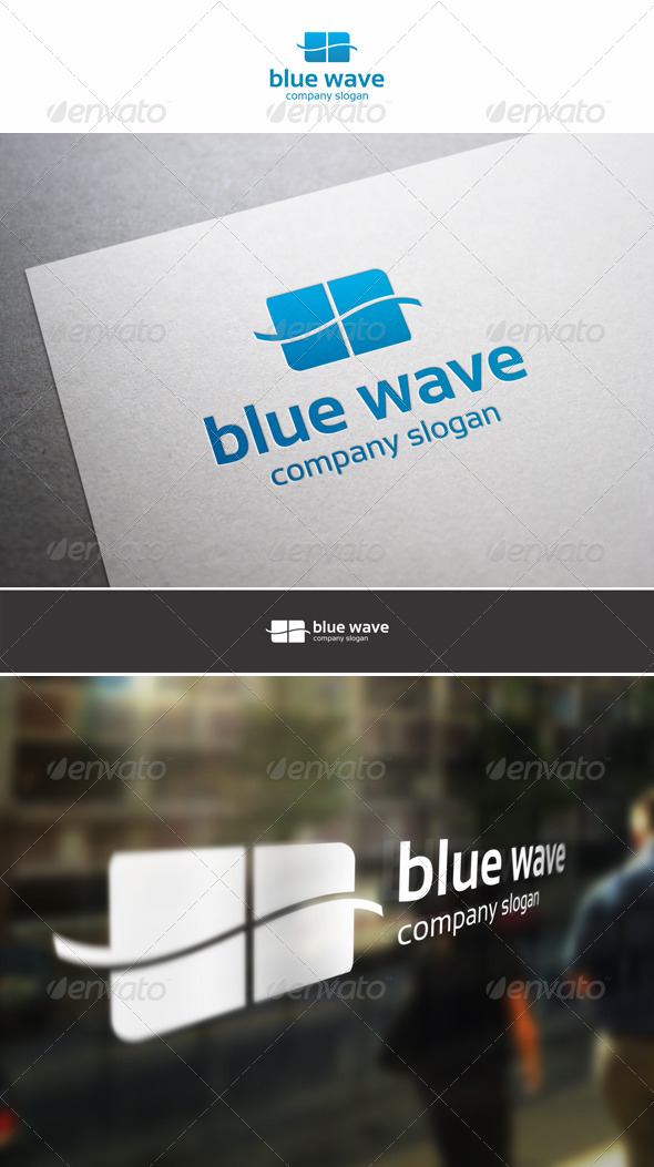 Blue Wave Logo Template