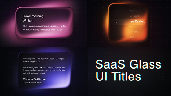 SaaS Glass UI Titles