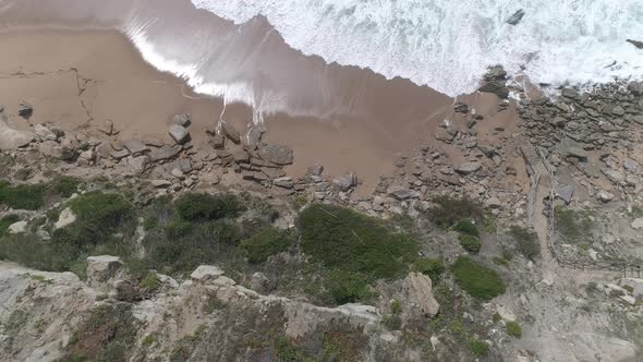 Aerial Shot Over Peaceful Calm Seascape
