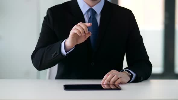 Businessman Working with Tablet Pc 5