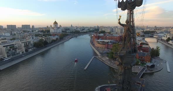 Aerial View of the Peter the Great Monument