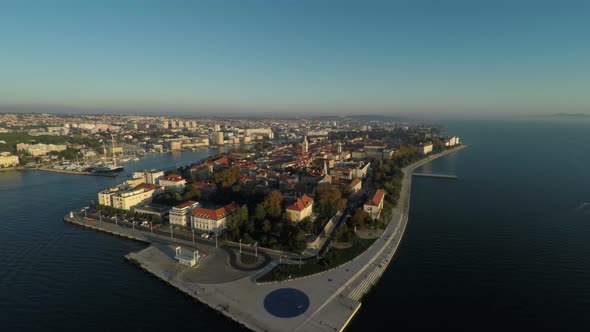 Scenery with the city of Zadar - aerial view