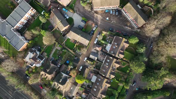 Houses and Streets in the UK seen from a Bird's Eye View