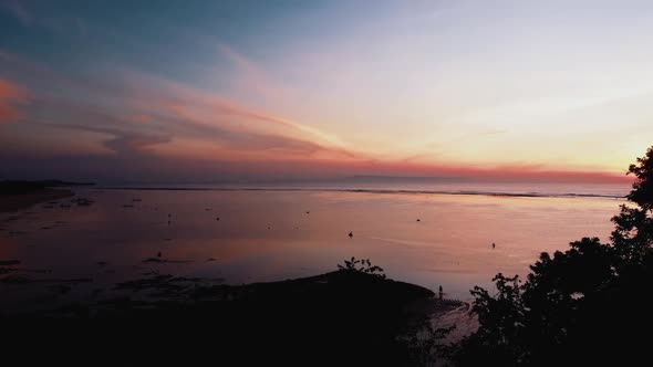 Bali Nusa Dua Beach Sunrise Aerial