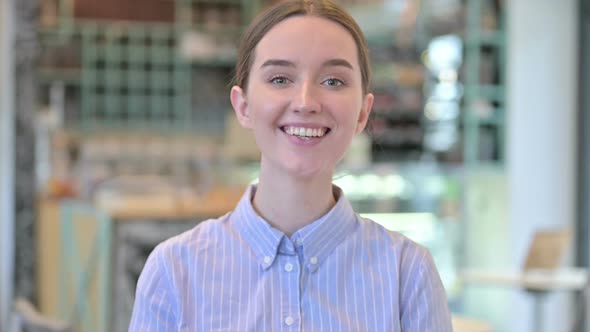 Portrait of Video Chat By Happy Young Businesswoman