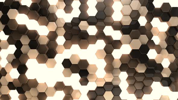 Hexagon Glowing Background 02 - 4K