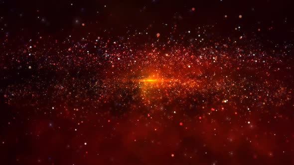 Red Galaxy Space Stars Motion Background