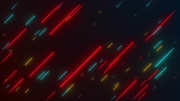Abstract Directional Neon Lines Geometric Background