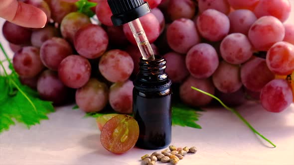 Bottle of Grape Seed Oil