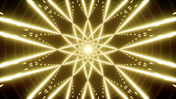 Flickering Dotted Flower Symbol Lights Tunnel alt