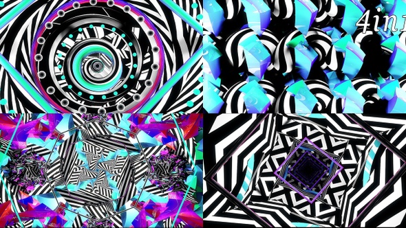 Hypno Pattern - VJ Loop Pack (4in1)