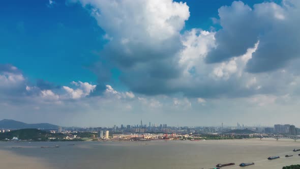 Time lapse of cityscape in nanjing city