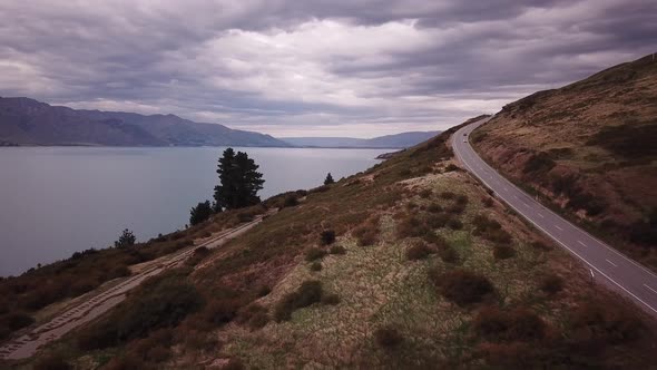 Scenic road in New Zealand