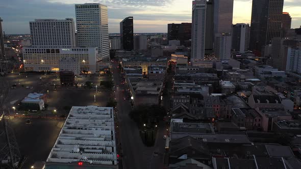 New Orleans empty city streets quarantine COVID-19 coronavirus lockdown drone