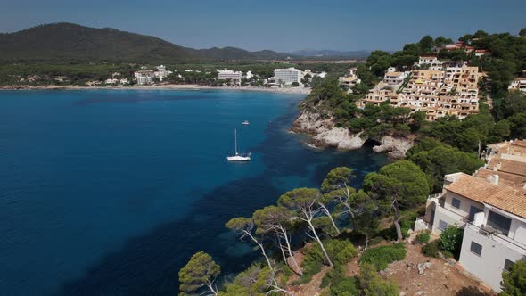 Aerial Shot of Balearic Coast of Mallorca