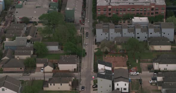 Birds eye view of the Historic Freedman Town in Houston, Texas