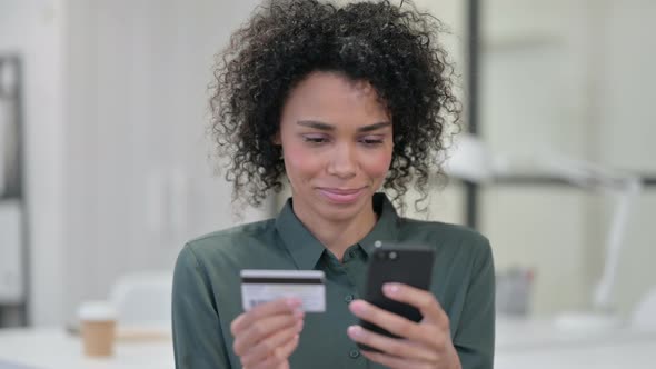 Online Shopping Smartphone By African Woman