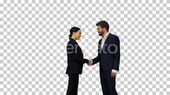 A confident and considerate handshake, Alpha Channel