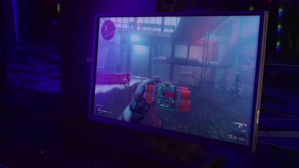 Achieving a victory in a round of online multiplayer fps video game tournament alt