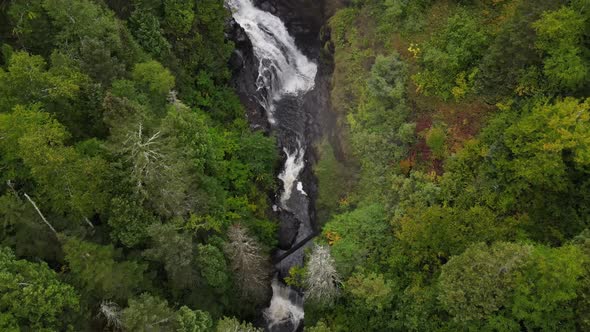 hidden waterfall during summer time in minnesota