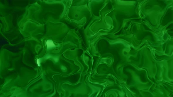 Green color ink smoke liquid effect