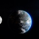 Moon and Earth rotate in space. - VideoHive Item for Sale