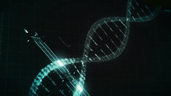 A Scanner is Analyzing the Structures of the Genetic Code for Antidote Research alt