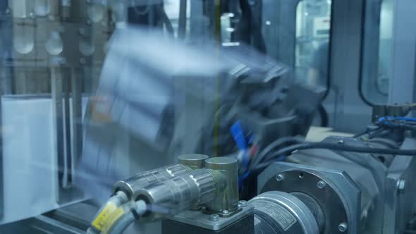 Industrial process of making envelopes in a factory