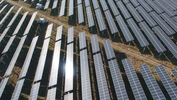 Solar power station in montain