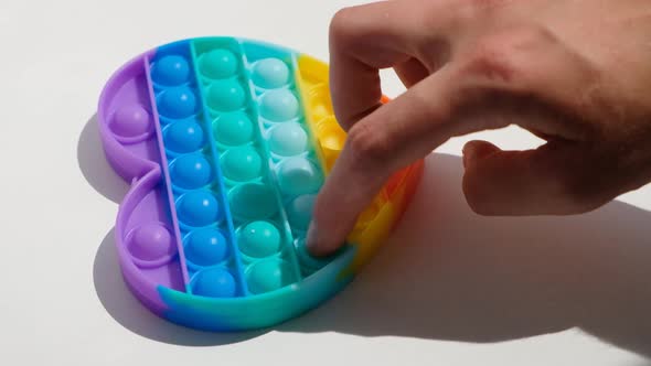 Hands Play with Antistress Pop It Toy