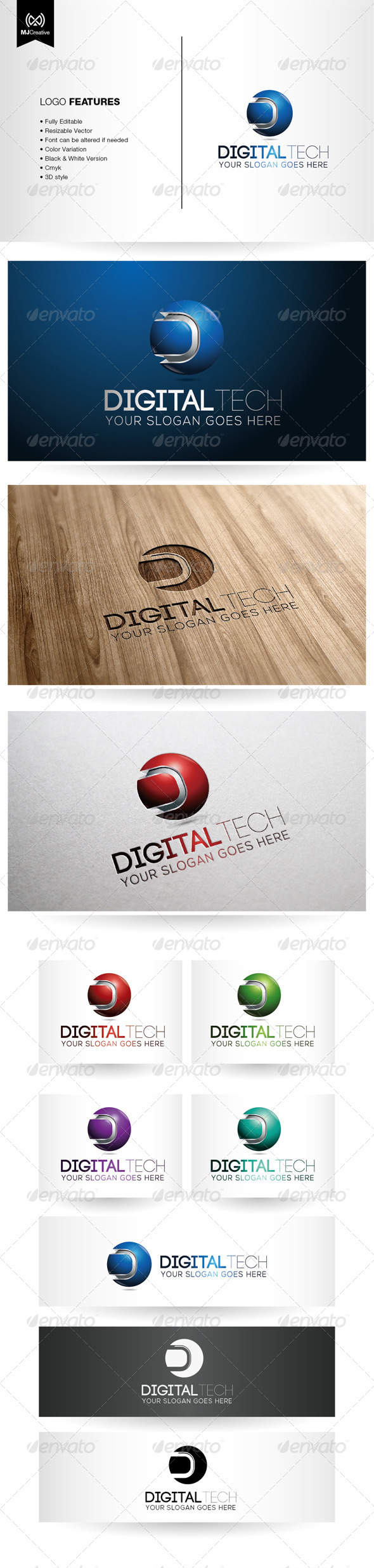 Letter D Tech Logo
