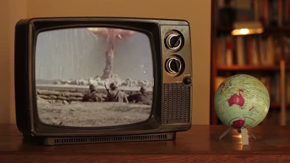 Atomic Explosion on Retro Television.