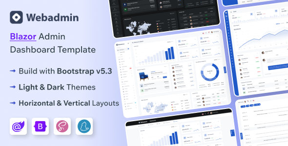 Webadmin - Blazor Server Admin & Dashboard Template