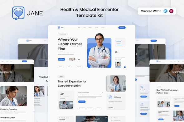 Jane - Health & Medical Elementor Template Kit
