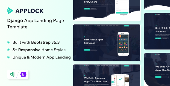 Applock - App Landing Page Django Template