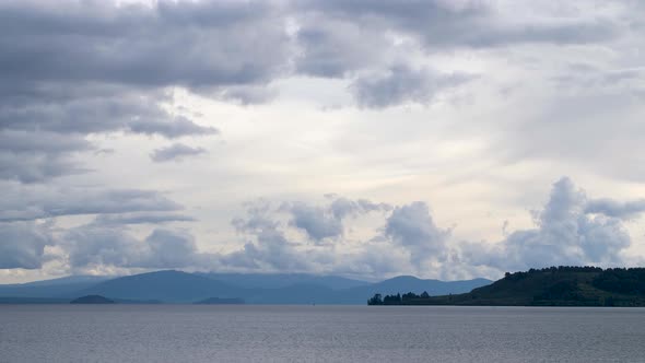 Beautiful landscape shot of Lake Taupo in New Zealand.