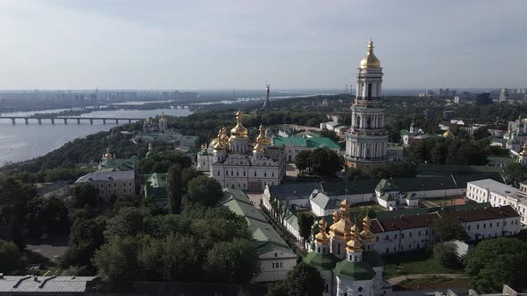 Kyiv. Ukraine: Aerial View of Kyiv Pechersk Lavra.