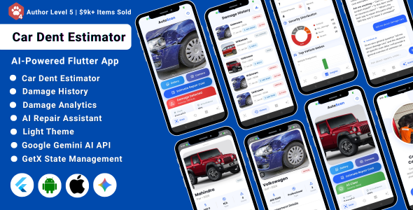 AI Car Scratch & Dent Estimator Flutter App | Damage Detection & Repair Cost
