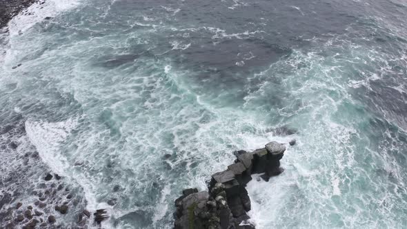 Aerial View of Blue Irish Ocean High and Deep Slope