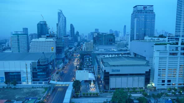 Beautiful building architecture around Bangkok city in Thailand