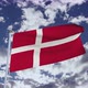 Denmark Flag With Sky 4k - VideoHive Item for Sale