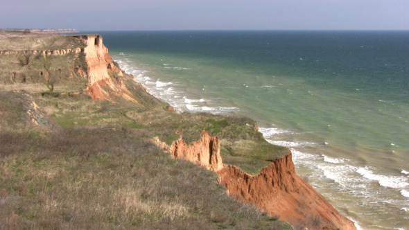 Steep Bank And Sea