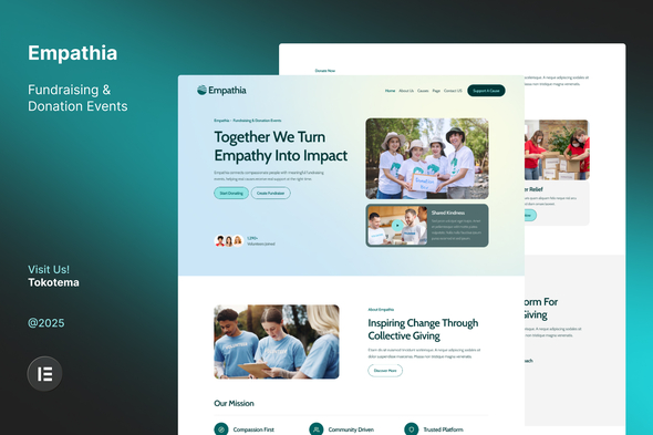 Empathia -  Fundraising & Donation Events Website Elementor Template Kit